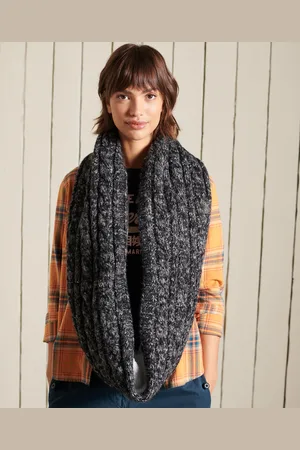 Superdry Snood en maille torsadée en tweed femme