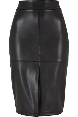 Urban classics Jupe crayon en cuir synthétique femme