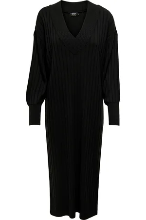 ONLY Robe midi en maille à col V femme Onlnew tessa