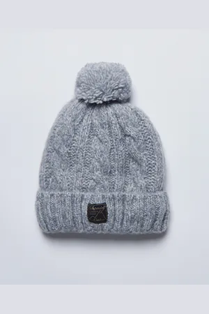 Superdry Bonnet torsadé en tweed femme