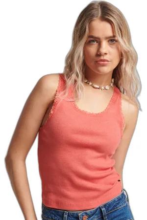 Superdry Débardeur avec liseré en dentelle femme