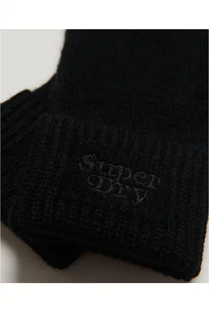 Superdry Gants en maille côtelée femme