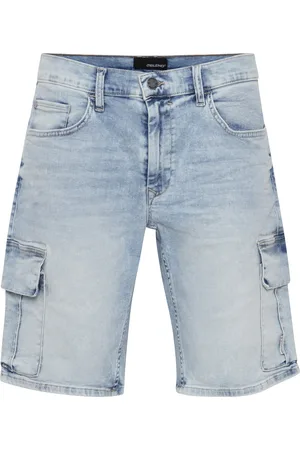 Blend Short denim torsadé