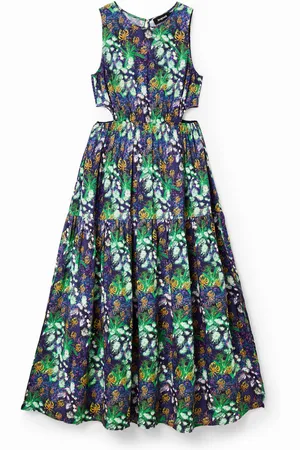 Desigual Robe longue découpes nature femme
