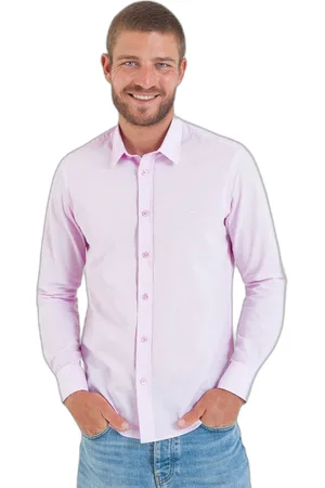 Camberabero Chemise manches longue unie coton lin