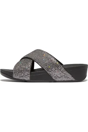 FitFlop Sandales femme Lulu Cross Slide - Glitterball