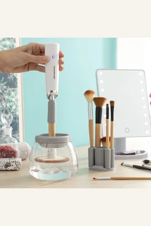 InnovaGoods Nettoyeur séchoir automatique pour pinceaux de maquillage Maklin