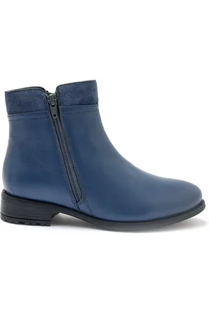 Pediconfort Bottines en cuir double zip femme
