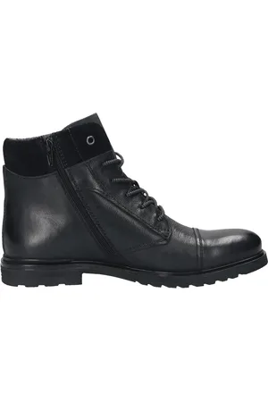 Bugatti Bottines à lacets en cuir schwarz
