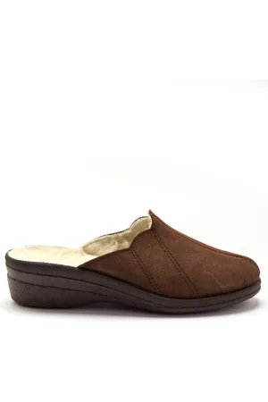 Pediconfort Sabots cuir fourrés laine majoritaire femme