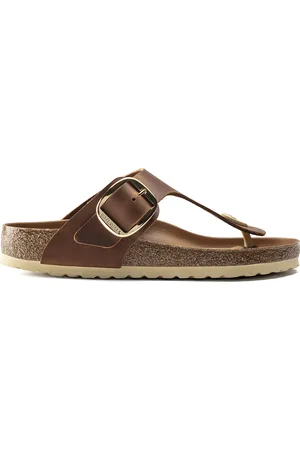 Birkenstock Sandales femme Gizeh Big Buckle Natural Leather Oiled