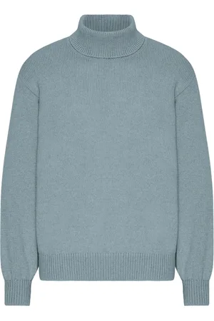 Colorful Standard Pull Col roulé Stone Blue