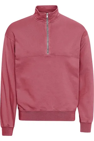 Colorful Standard Sweatshirt 1/4 zip Organic raspberry pink