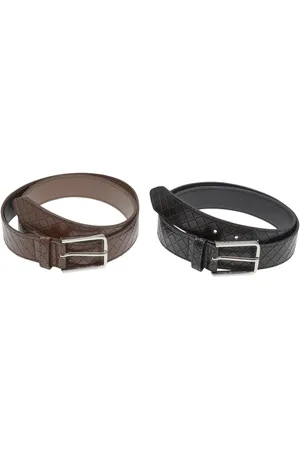 Urban classics Ceinture tissé cuir synthétique gaufré (x2)