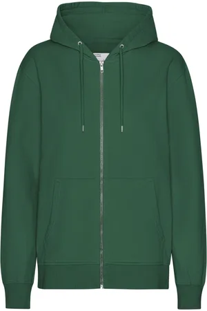 Colorful Standard Sweatshirt à capuche zipé Classic Emerald Green