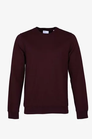 Colorful Standard Sweatshirt crew Oxblood Red