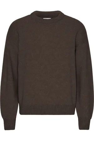 Colorful Standard Pull col rond oversize Coffee Brown