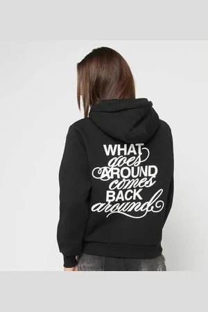 miss tee Back Around Ladies Fluffy Hoody Femme Hoodies & Sweatshirts Taille S Vêtements