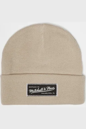 Mitchell & Ness Branded Patch Logo Beanie Unisex Bonnets Taille ONE SIZE Accessoires