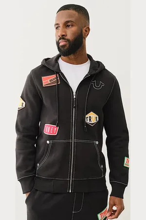 True Religion Patch Big-T Zip Hoodie Homme Hoodies & Sweatshirts Taille S Vêtements