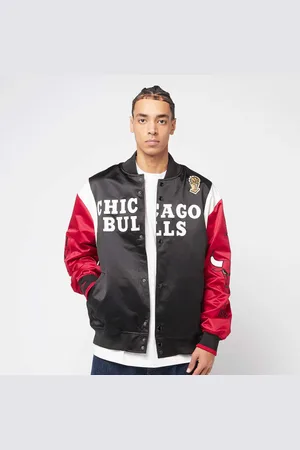 Mitchell & Ness NBA Team Origins Satin Jacket Vintage Logo Chicago Bulls Homme Vestes Universitaires Taille S Vêtements