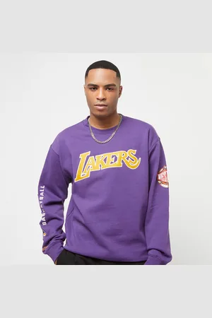 Mitchell & Ness NBA There and Back Fleece Crew Los Angeles Lakers Homme Hoodies Sweatshirts Taille S Vêtements
