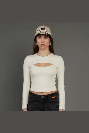 SNIPES S Cube Cut Out Longsleeve Femme T-shirts à manches longues Taille XS Vêtements