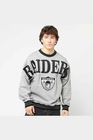 Mitchell & Ness NFL Oakland Raiders FL FLD Satin Fleece Crew Homme Hoodies Sweatshirts Taille S Vêtements