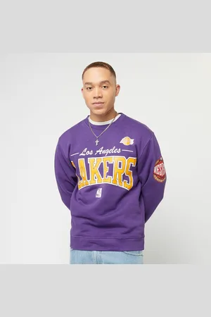 Mitchell & Ness NBA Los Angeles Lakers There Back Fleece Crew Homme Hoodies Sweatshirts Taille S Vêtements