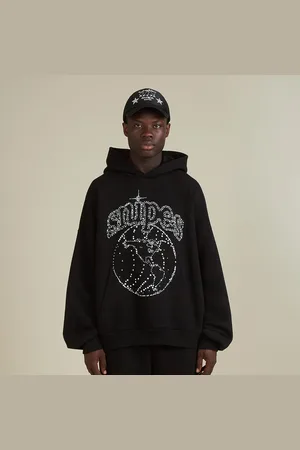 SNIPES Globe Studs Oversized Hoodie Homme Hoodies & Sweatshirts Taille XS Vêtements