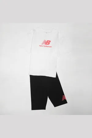 New Balance Stacked Logo Tee And Cycle Short Set Unisex Survêtements Taille 134 Vêtements