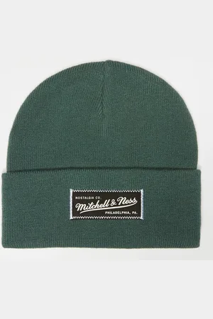 Mitchell & Ness Branded Patch Logo Beanie Unisex Bonnets Taille ONE SIZE Accessoires