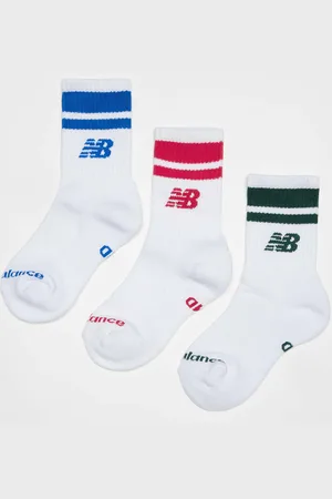 New Balance 3 PACK - Kids Everyday Stripe Midcalf Socks Unisex Chaussettes Taille 27-30 Vêtements