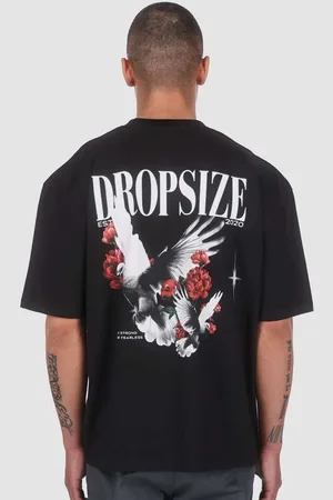 Dropsize Heavy Oversized Roses Dove Homme T-Shirts & Polos Taille S Vêtements