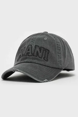 Karl Kani Serif Distress Denim Dad Cap Unisex Casquettes Taille ONE SIZE Accessoires