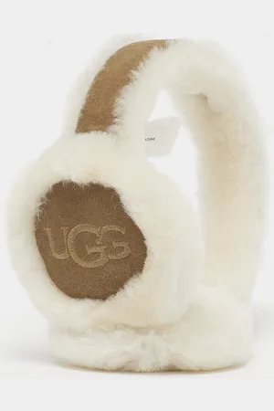 UGG W SHEEPSKIN EMBROIDERY EARMUFF chestnut Femme Bonnets Taille ONE SIZE Accessoires