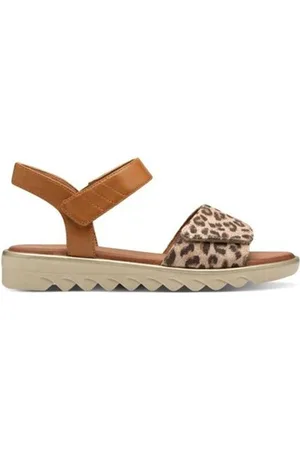 Sandales Jana Textile Confort - Largeur H - Semelle Synthétique - Fermeture Scratch - Taille EU