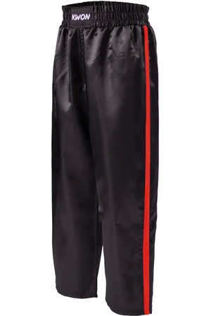 KWON Pantalon Kick-Boxing satin enfant Schw.