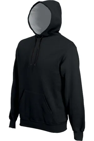 Kariban Sweatshirt à capuche bande contrasté