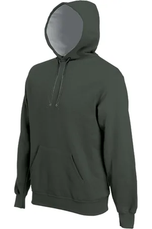 Kariban Sweatshirt à capuche bande contrasté