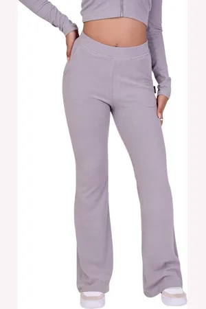 Project X Paris Pantalon évasé triple logo côtelé femme