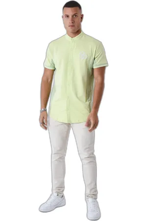 Project X Paris Chemise col mao bicolore