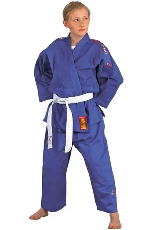 DanRho Kimono Judo avec rayures aux épaules