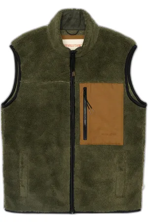 Revolution Gilet teddy court avec poche poitrine contrastée