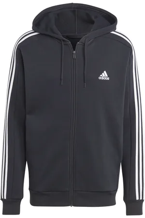 adidas Sweatshirt full zip à capuche molleton Essentials 3-Stripes