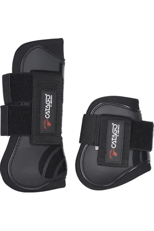 CATAGO Guêtres pour cheval ouvertes et protège boulets Pro