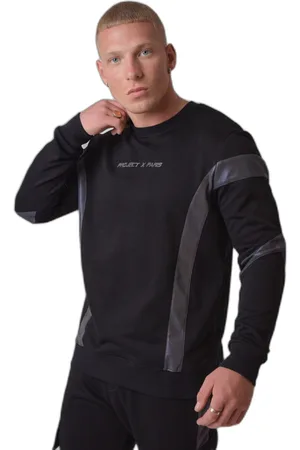 Project X Paris Sweatshirt col rond empiècement réfléchissant