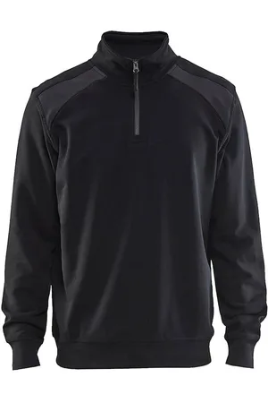 BLAKLADER Sweatshirt col camionneur bicolore