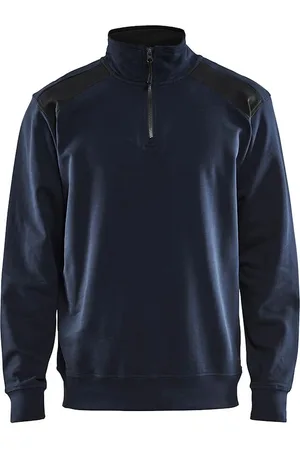 BLAKLADER Sweatshirt col camionneur bicolore