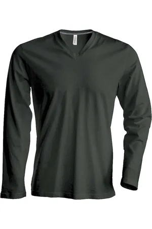 Kariban T-shirt Col V manches longues